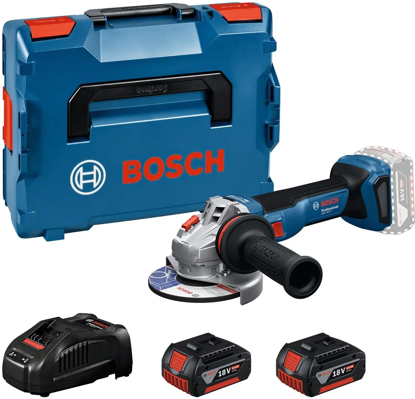 Аккумуляторная угловая шлифовальная машина болгарка Bosch GWS 18V-11 Professional 06019N4103