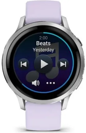 Смарт-часы Garmin Venu 4 41 mm Silver серебро с силиконовым ремешком