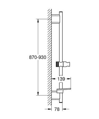Душевая штанга Grohe 90 см Warm Sunset 26603Da0