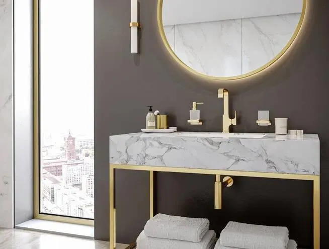 Дозатор для мыла Hansgrohe AddStoris, золото оптическое полированное 41745990