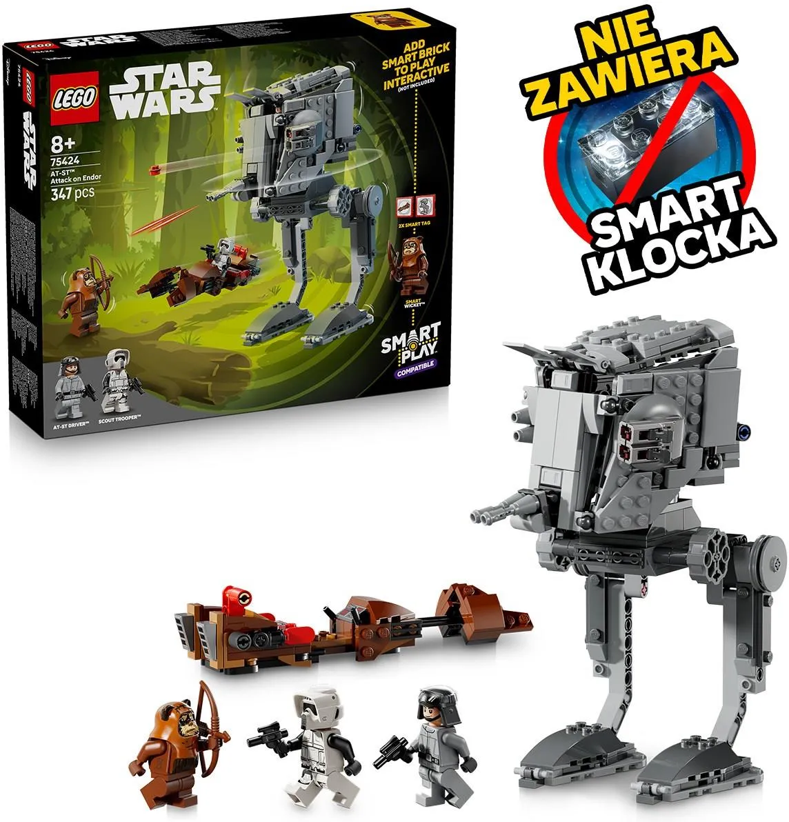 Конструктор LEGO Star Wars 75424 SMART Play: Атака AT-ST на Эндор