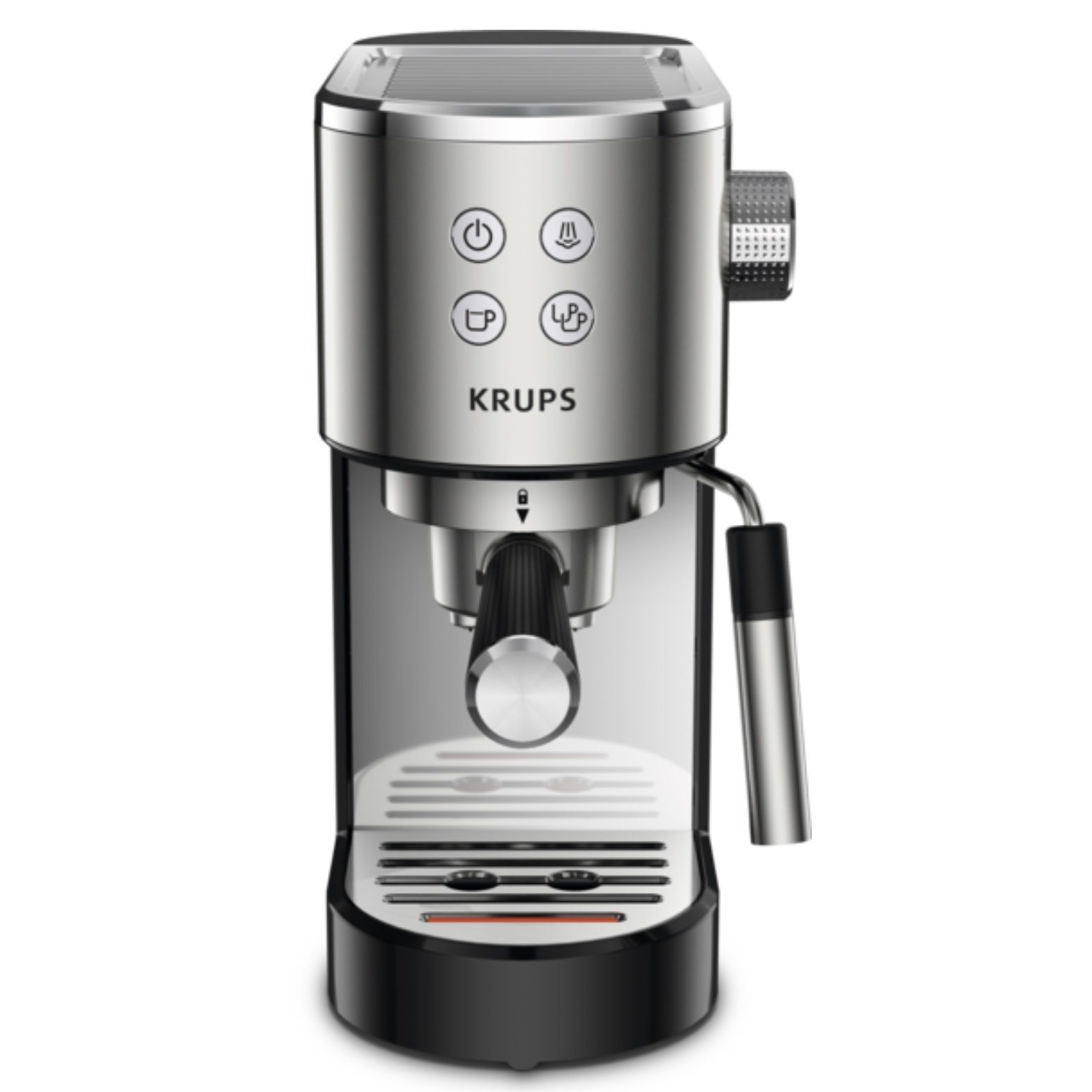 Кофеварка рожковая Krups Virtuoso XP442C11, черный/нержавеющая сталь