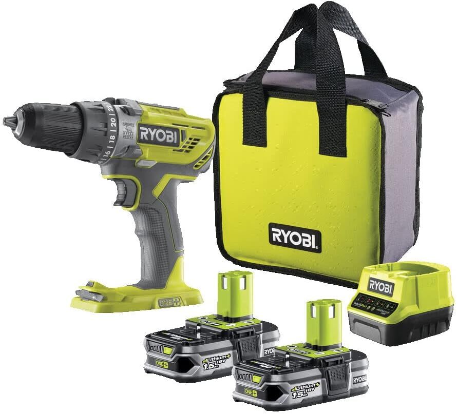 Ударная дрель RYOBI R18PD3-215S с АКБ и ЗУ