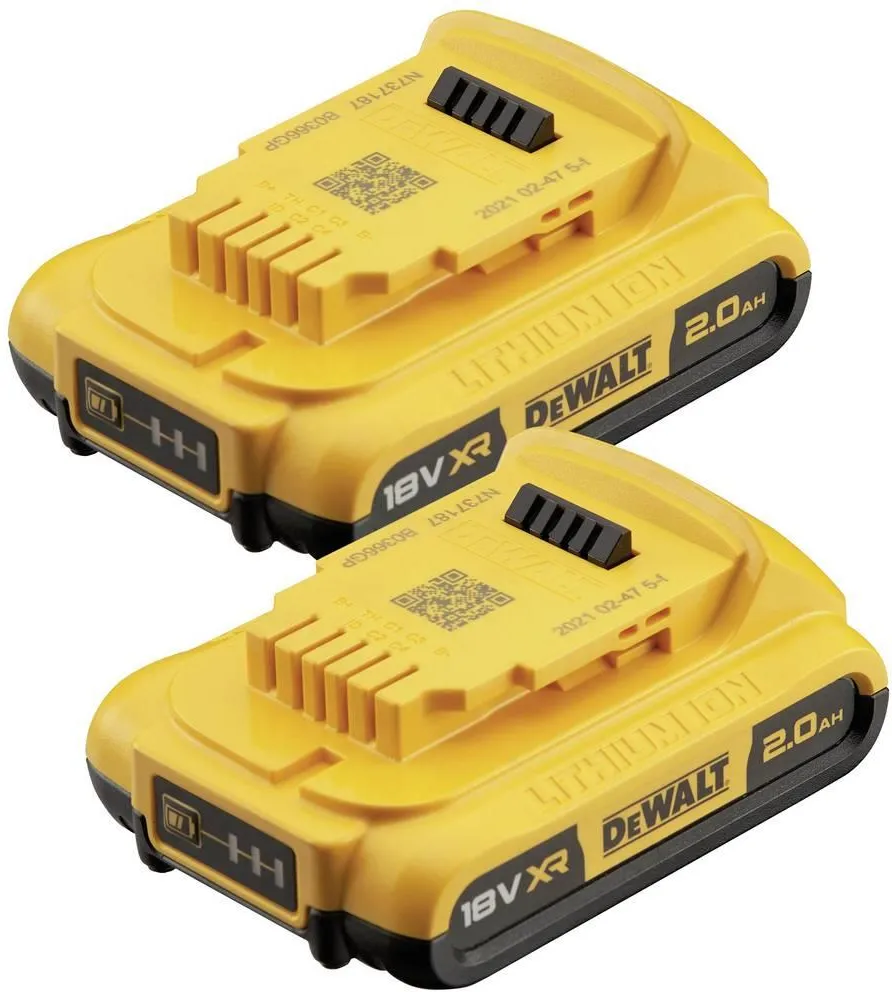 Комплект аккумуляторов DeWALT DCB183D2-XJ 18В 2×2А·ч