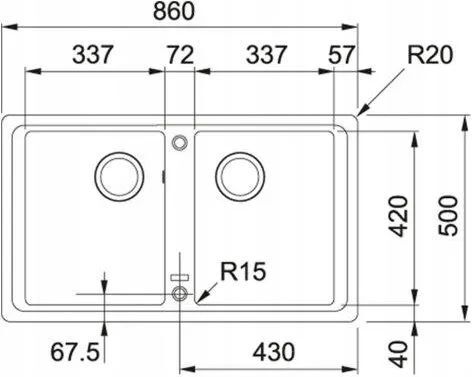 Кухонная раковина Franke Basis BFG 620 114.0365.408, капучино