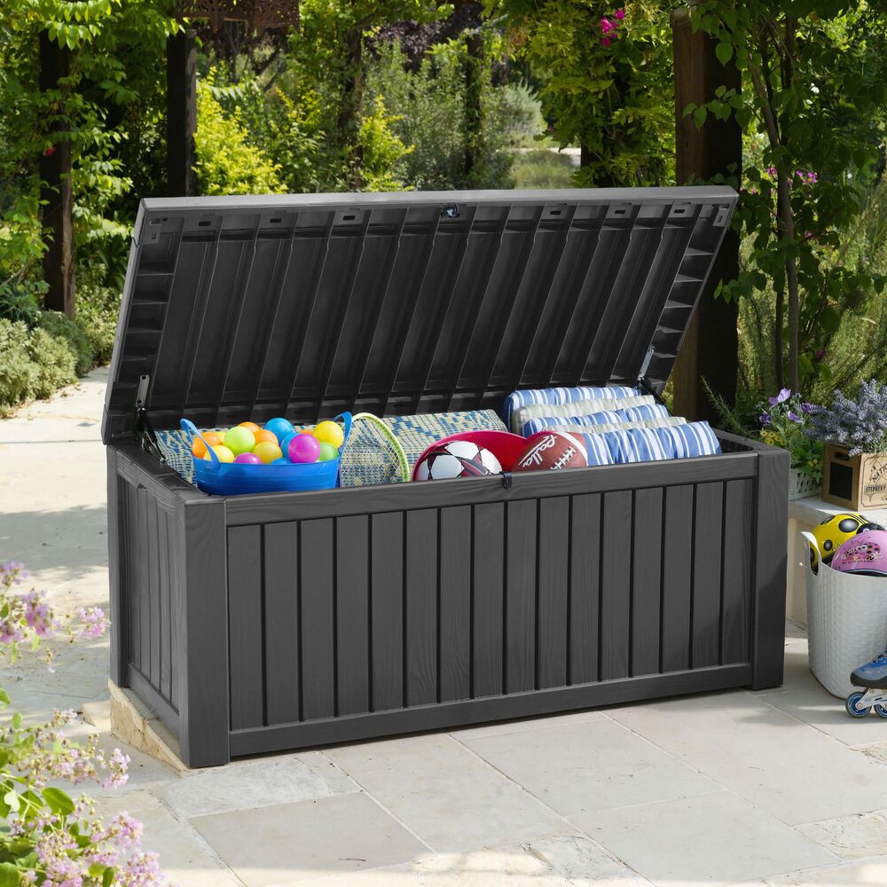 Садовый ящик Zakito Home Keter Rockwood 570L, антрацитовый, 152x72x63 см (ZH432430)