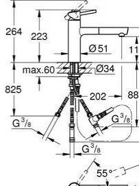 Смеситель для раковины однорычажный Grohe Concetto 31214001 хром