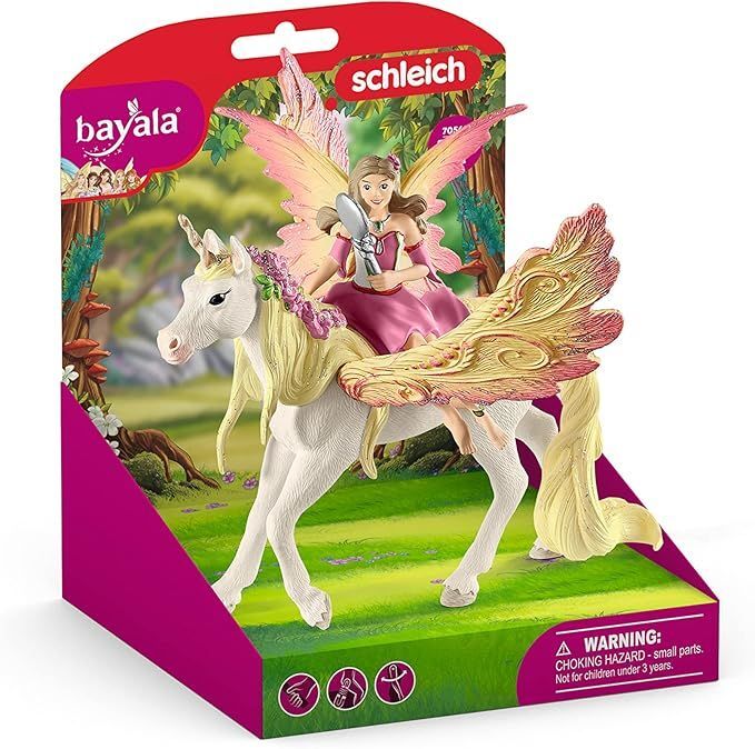 Schleich Эльфийка Фея на пегасе-единороге 70568