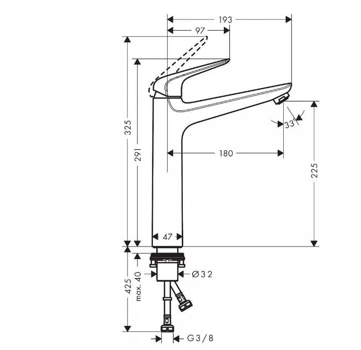 Смеситель для раковины Hansgrohe Novus 71124000 хром