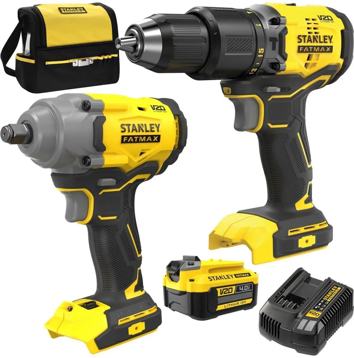 Аккумуляторная дрель-шуруповёрт и ударный гайковерт Stanley Fatmax SFMCK217M1S