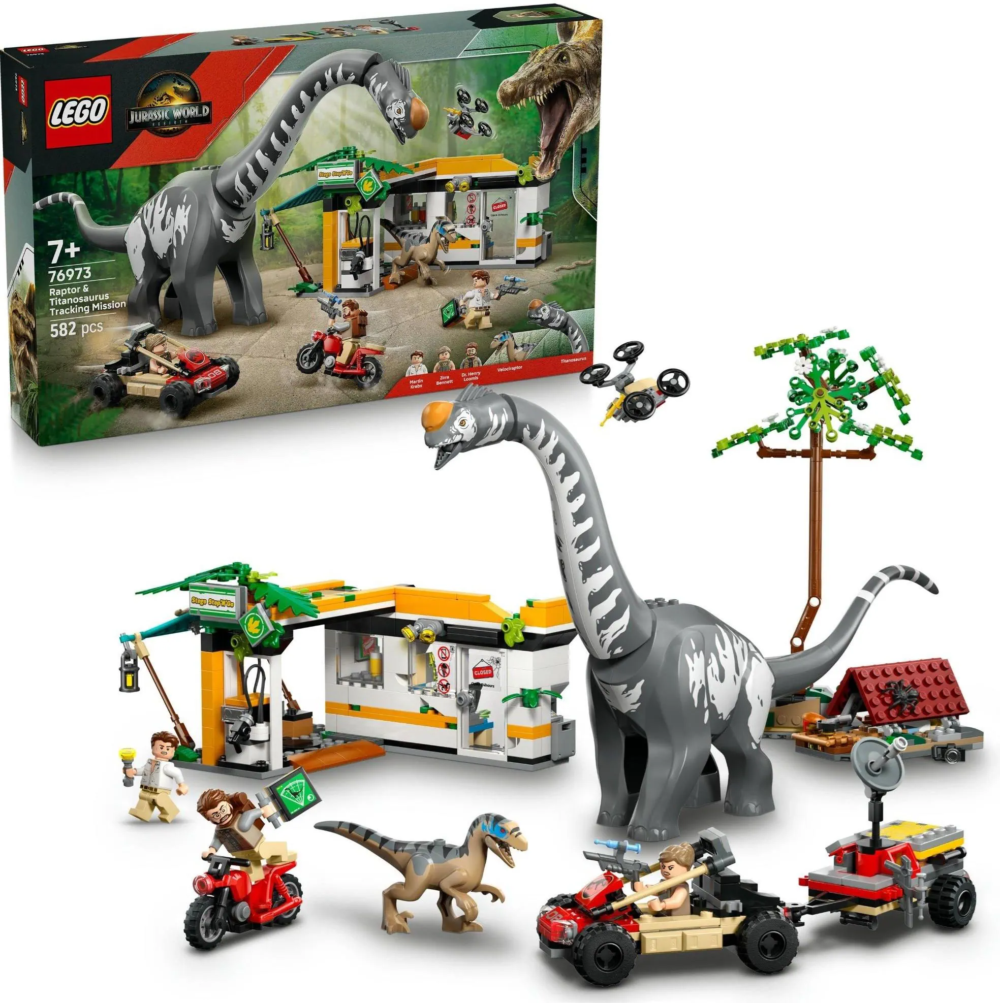 Конструктор LEGO Jurassic World 76973 Погоня титанозавра и карнотавра