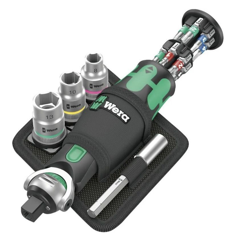 Отвертка Wera отвертка для бит Zyklop Pocket 2 05004281001 1/4"" 3/8 ""
