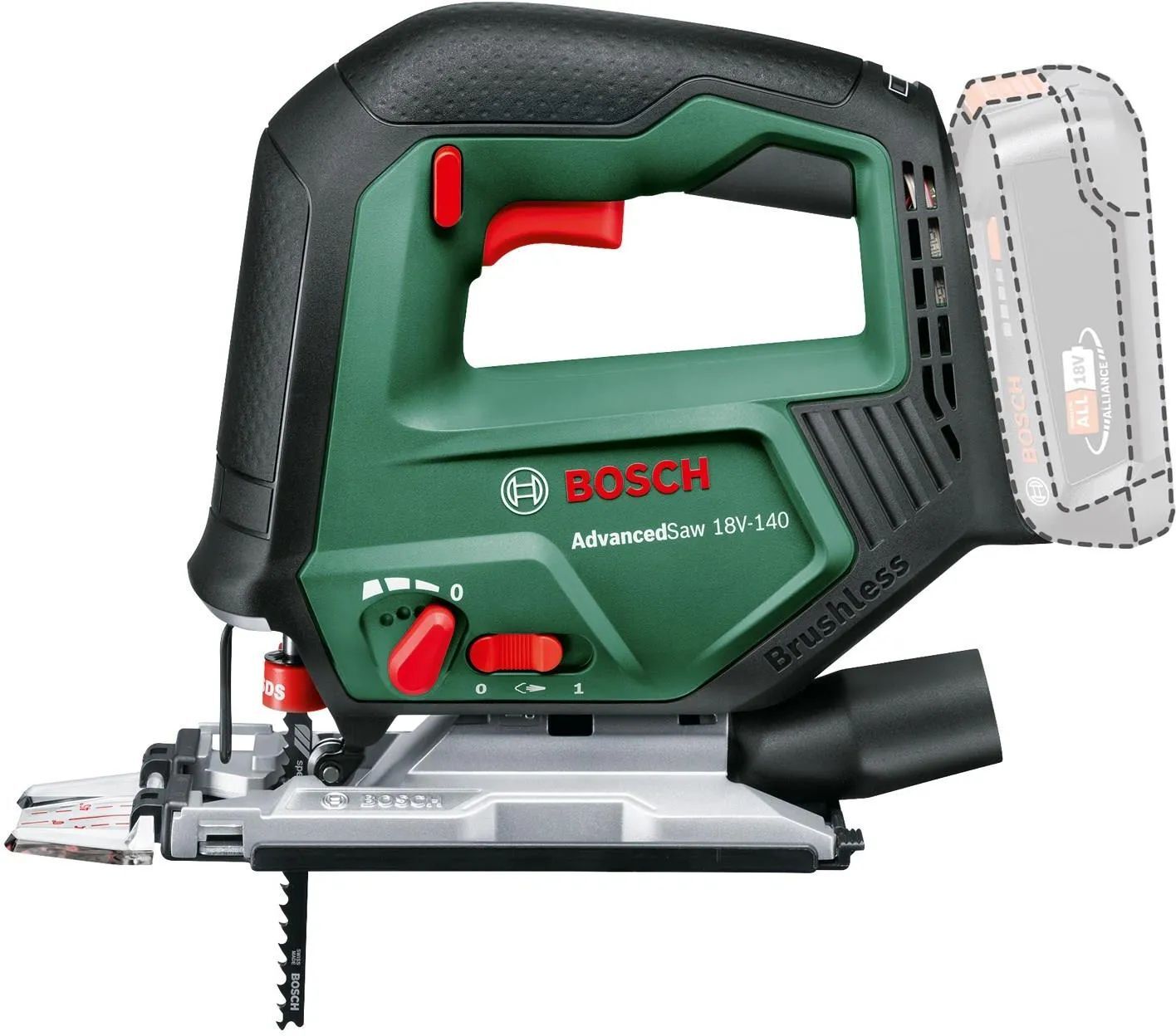Аккумуляторная универсальная пила Bosch AdvancedSaw 18V-140 (0603013000)