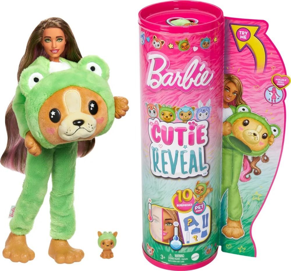 Кукла Barbie Cutie Reveal 2023 - собачка/лягушка, HRK24