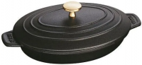Чугунная овальная плита Staub 23×17 см, чёрная 40509-582-0