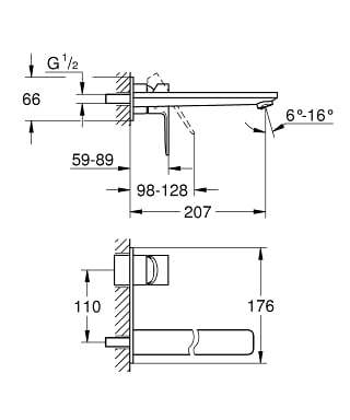 Смеситель Grohe Lineare Brushed Hard Graphite 23444Al1
