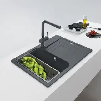 Кухонная раковина Franke Urban UBG 611-78 XL 114.0697.751, матовый черный / черный слив