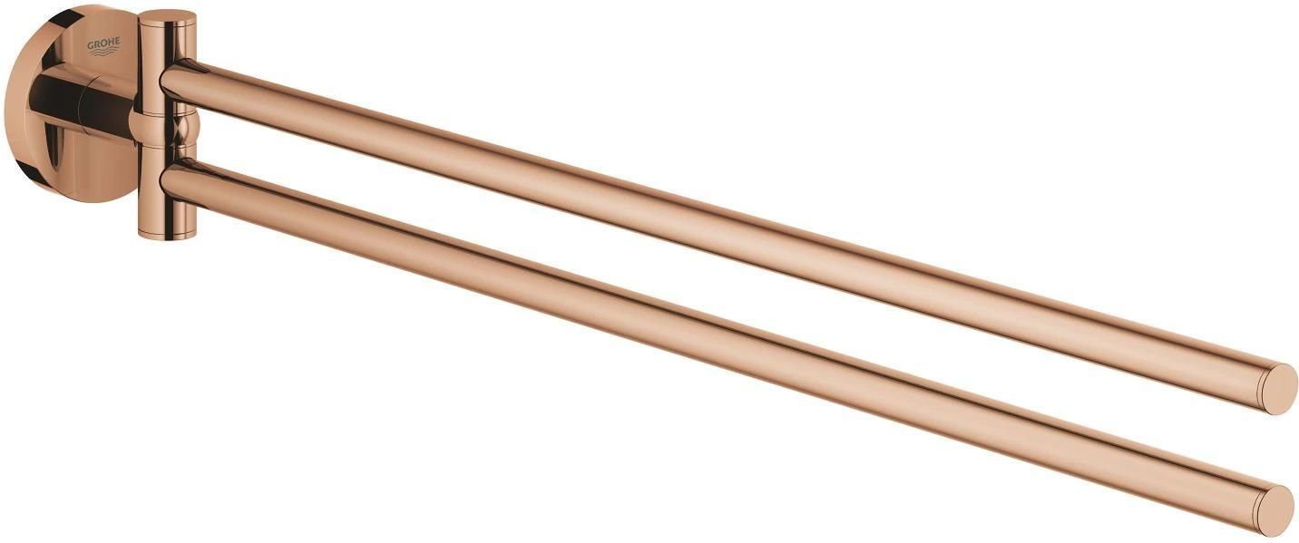 Двойной держатель для полотенец Grohe Essentials 40371DA1, розовое золото