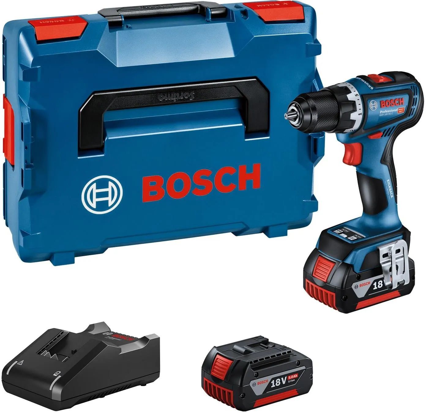 Аккумуляторная дрель-шуруповерт Bosch GSR 18V-90 C Professional 06019K6006