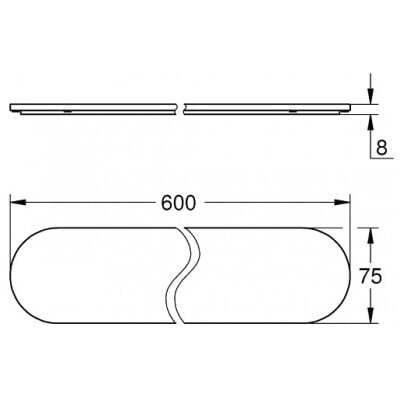 Полка для ванной комнаты Grohe Selection Supersteel 41057000