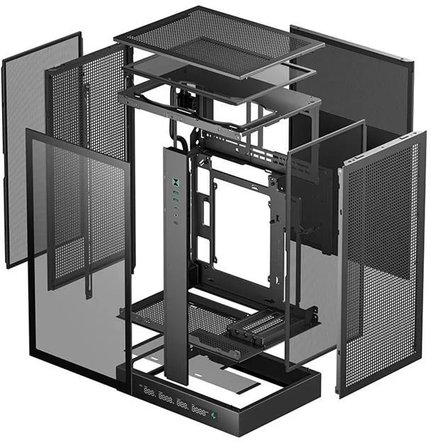 Компьютерный корпус Deepcool Pc Gaming Case Ch170 Digital Черный Mini Itx Power Supply Included No Atx Ps2