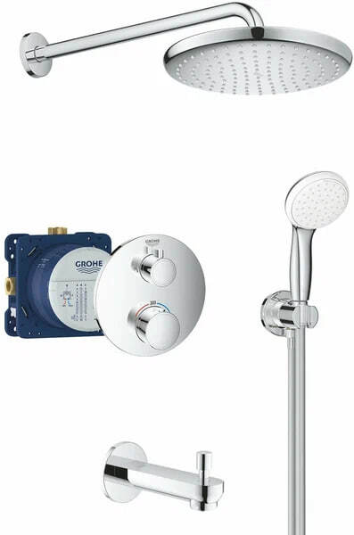 Скрытый душевой гарнитур с тропическим душем Grohe Eurosmart Tempesta 250 25288000