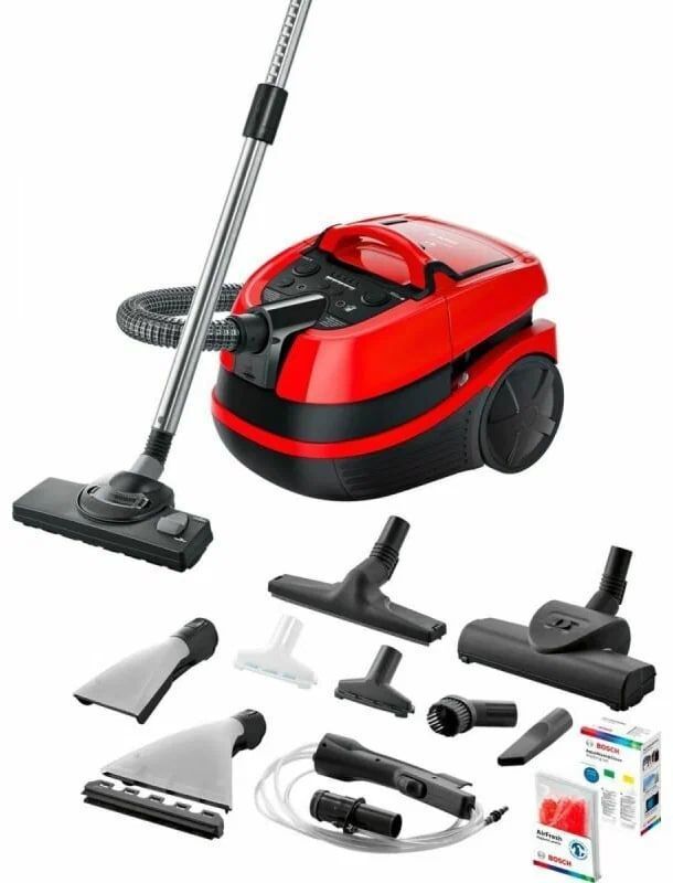 Пылесос Bosch BWD421PET, красный/черный