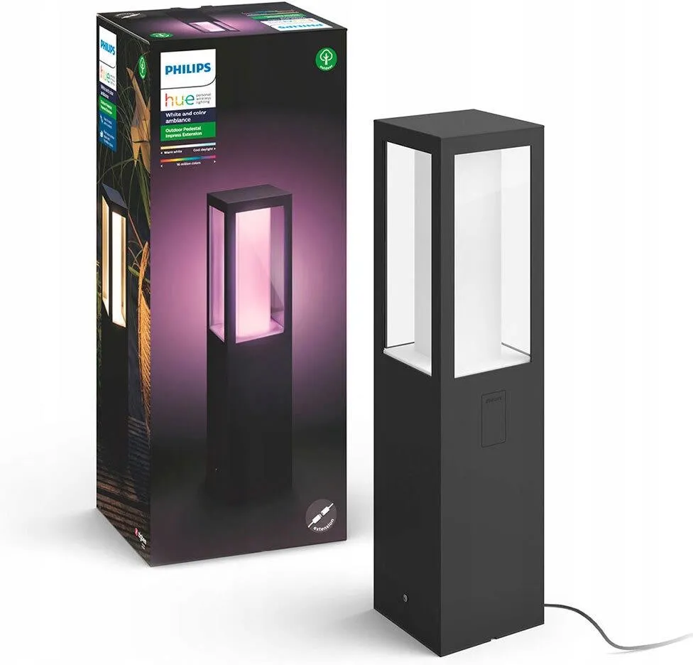Уличный светильник-столб PHILIPS Hue White and Color Ambiance Impress черный 1743430P7