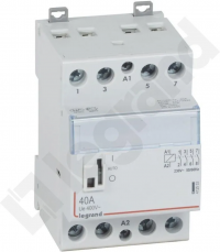 Контактор модульный Legrand 40A 400V 4NO с ручным управлением (412553)