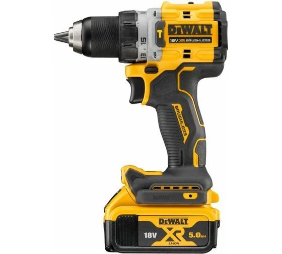 Аккумуляторная дрель-шуруповерт Dewalt 18V Li-Ion 2x5,0Ah XR, с 2 АКБ 5 Ач и ЗУ, в кейсе TSTAK (DCD805P2T-QW)
