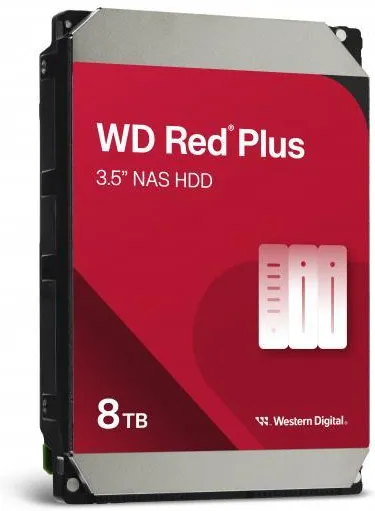 Жёсткий диск WD Red Plus WD80EFPX, 3,5", 8 ТБ, SATA III
