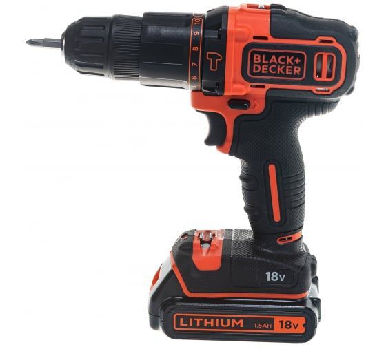 Аккумуляторная ударная дрель-шуруповерт Black&Decker BDCHD18KB-QW