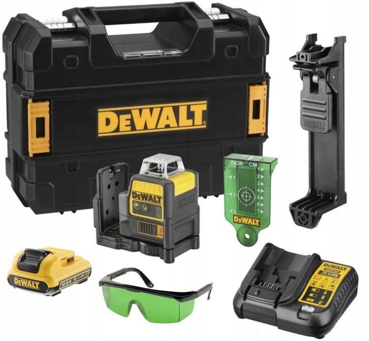 Аккумуляторный лазерный нивелир DeWALT DCE0811D1G в кейсе с АКБ и ЗУ