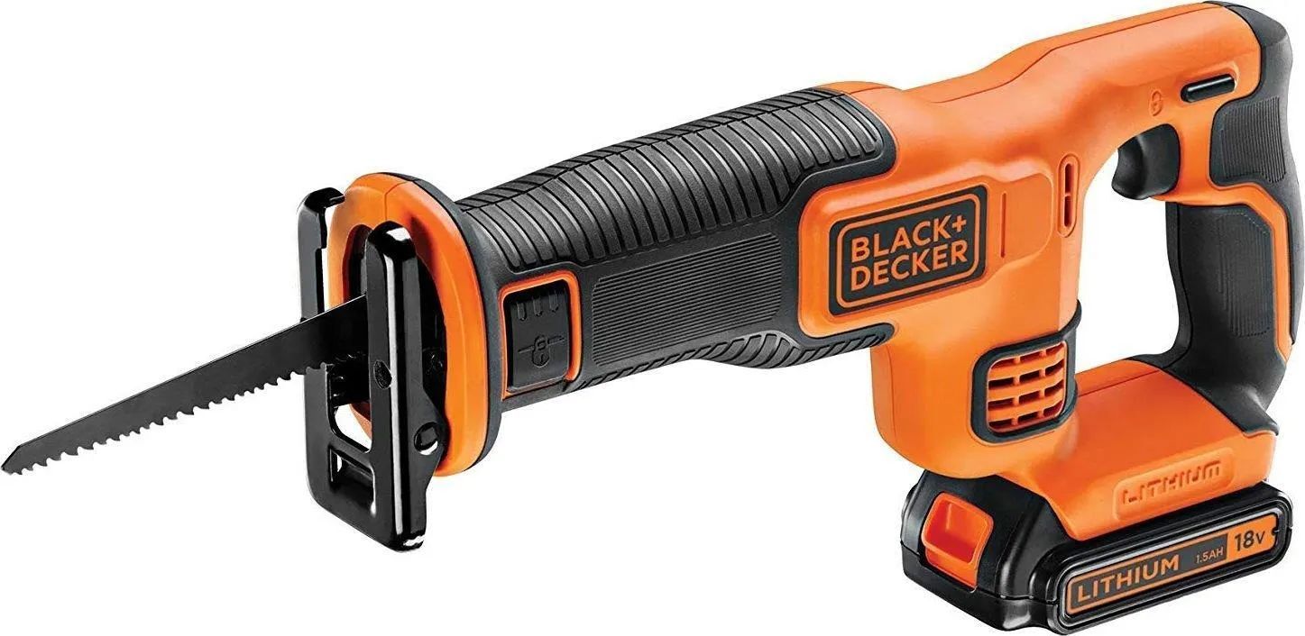Сабельная аккумуляторная пила Black&Decker BDCR18-QW 1*1.5 Ah/18 V с ЗУ