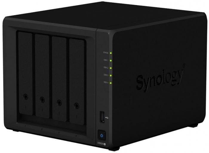 Сетевое хранилище Synology DS920+ черный