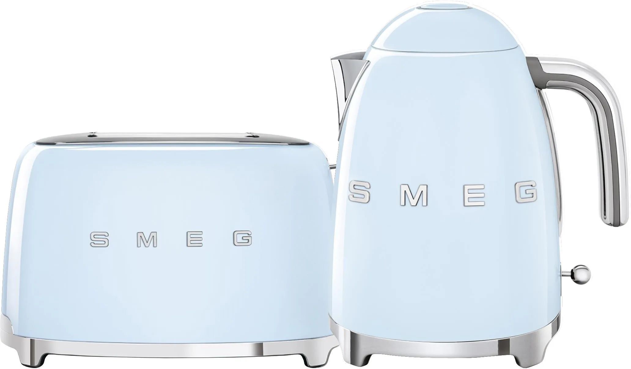 Набор чайник+тостер SMEG TSF01PBEU + KLF03PBEU пастельный синий