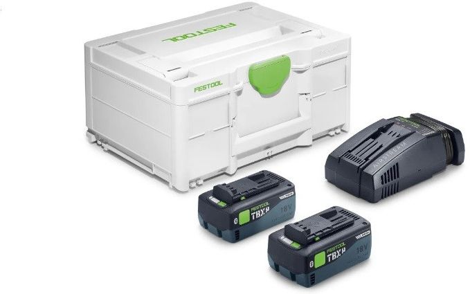 Набор аккумуляторов и зарядного устройства Festool SYS 18V 2xTBX8/SCA16 578814, в кейсе