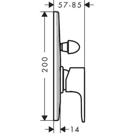 Смеситель для ванны Hansgrohe Vernis Blend Kpl 71473000 хром
