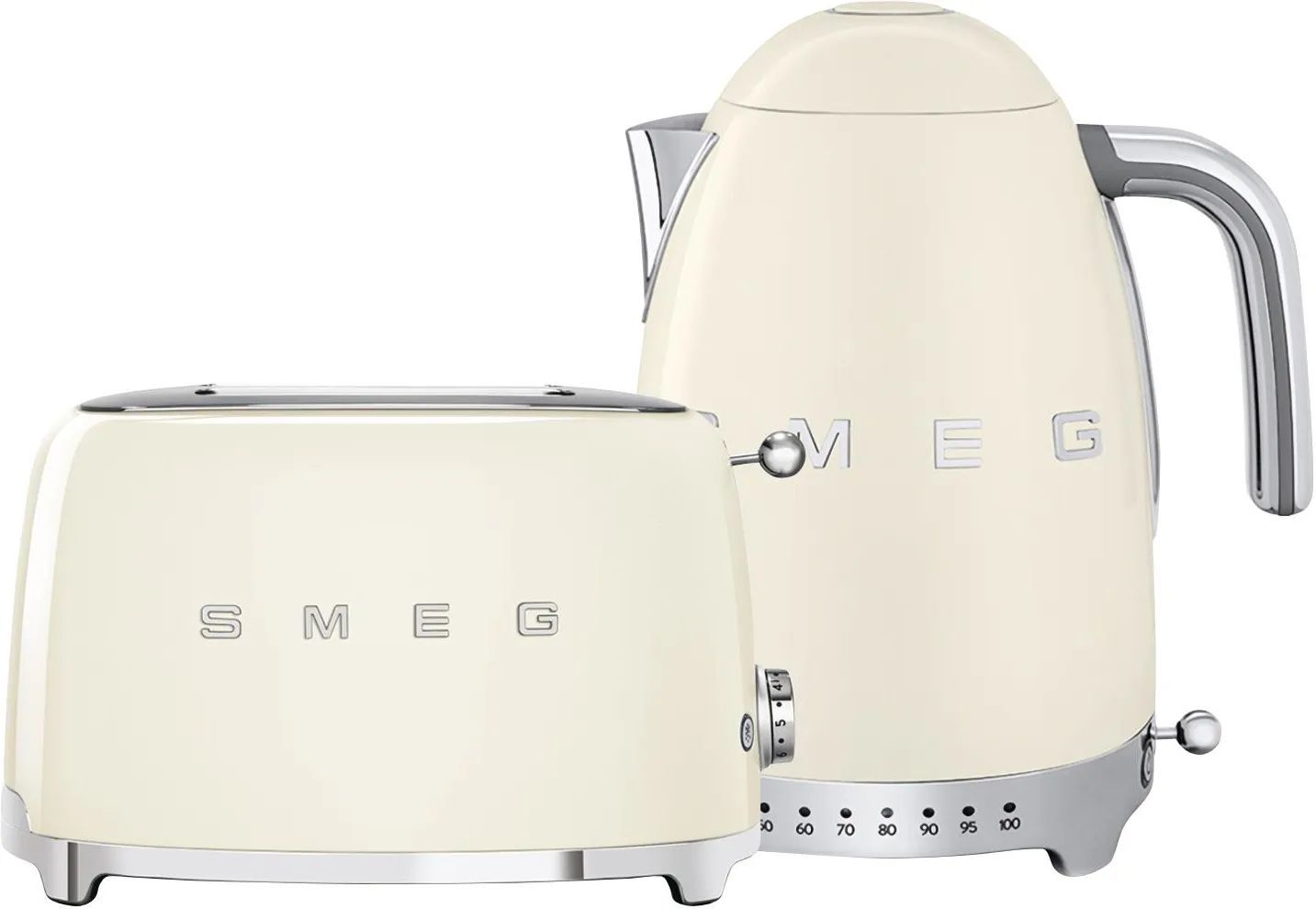Набор тостер+чайник SMEG TSF01CREU + KLF04CREU кремовый