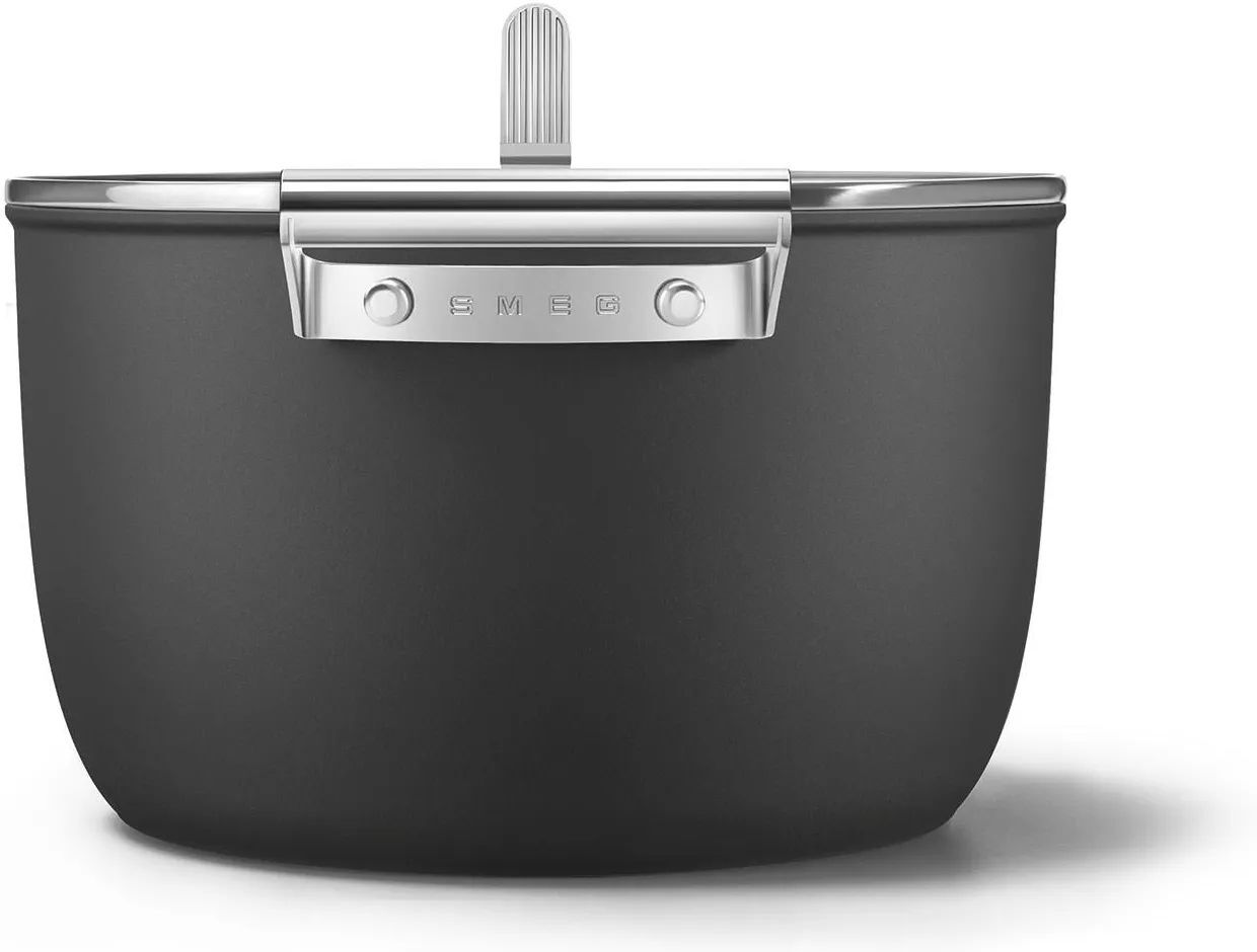 Кастрюля SMEG 50's Style 26cm CKFC2611BLM чёрная