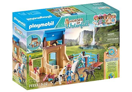 Конструктор Playmobil Horses of Waterfall - Амелия и лошадь Шепот с конюшней - Плеймобиль Лошади водопада 71353
