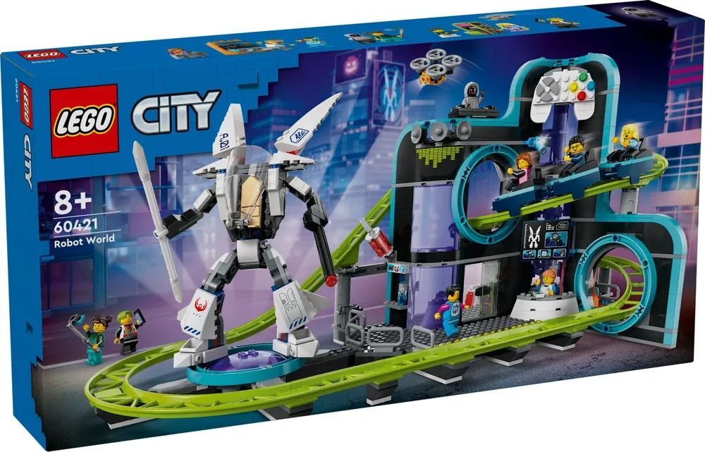 Конструктор LEGO City 60421 Парк «Мир роботов» с американскими горками