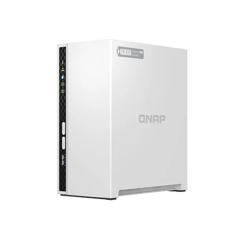 Сетевое хранилище NAS Qnap TS-233 белый