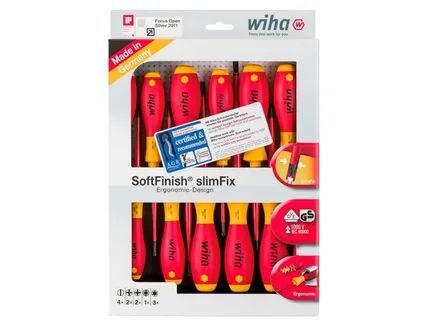 Набор отверток Wiha SoftFinish electric slimFix 41003 12 шт