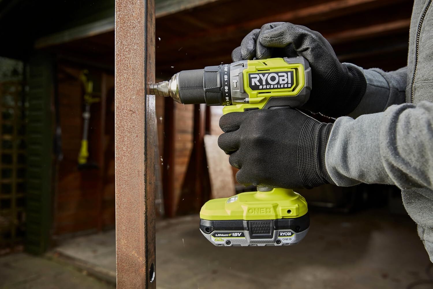 Аккумуляторная бесщёточная ударная дрель-шуруповёрт Ryobi ONE+ RPD18BL1-0, без АКБ и ЗУ (5133006237)
