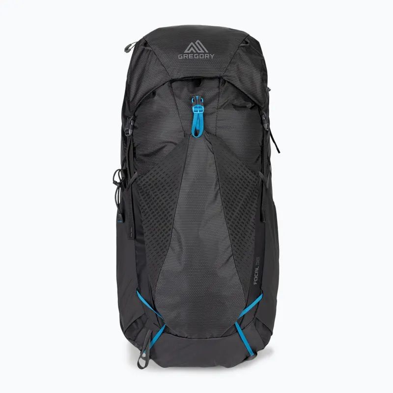 Рюкзак Gregory Focal 38 Ozone Black, голубой, чёрный