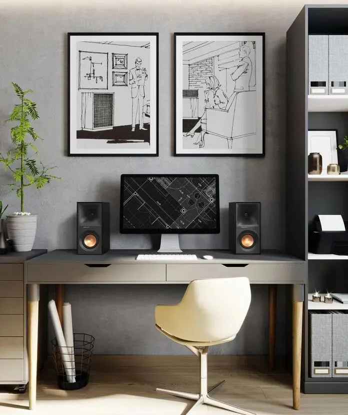 Активные полочные колонки Klipsch R-40PM чёрный