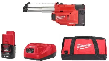 Система пылеудаления Milwaukee M12 UDEL-201B, 4933471461, с АКБ 2,0 А·ч и ЗУ
