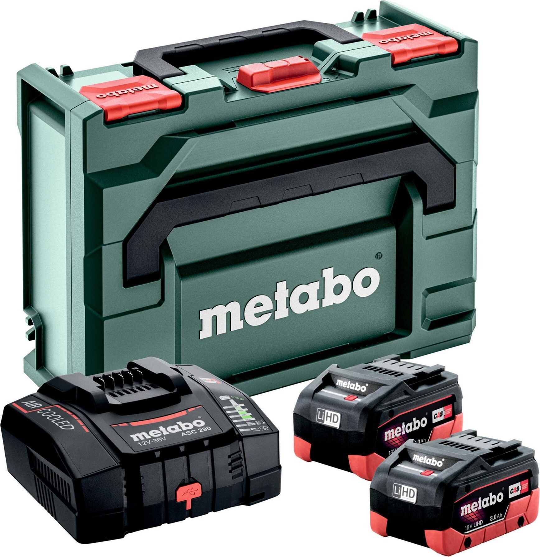 Набор аккумуляторов Metabo 685303000 с 2 АКБ 8Ач и ЗУ в кейсе