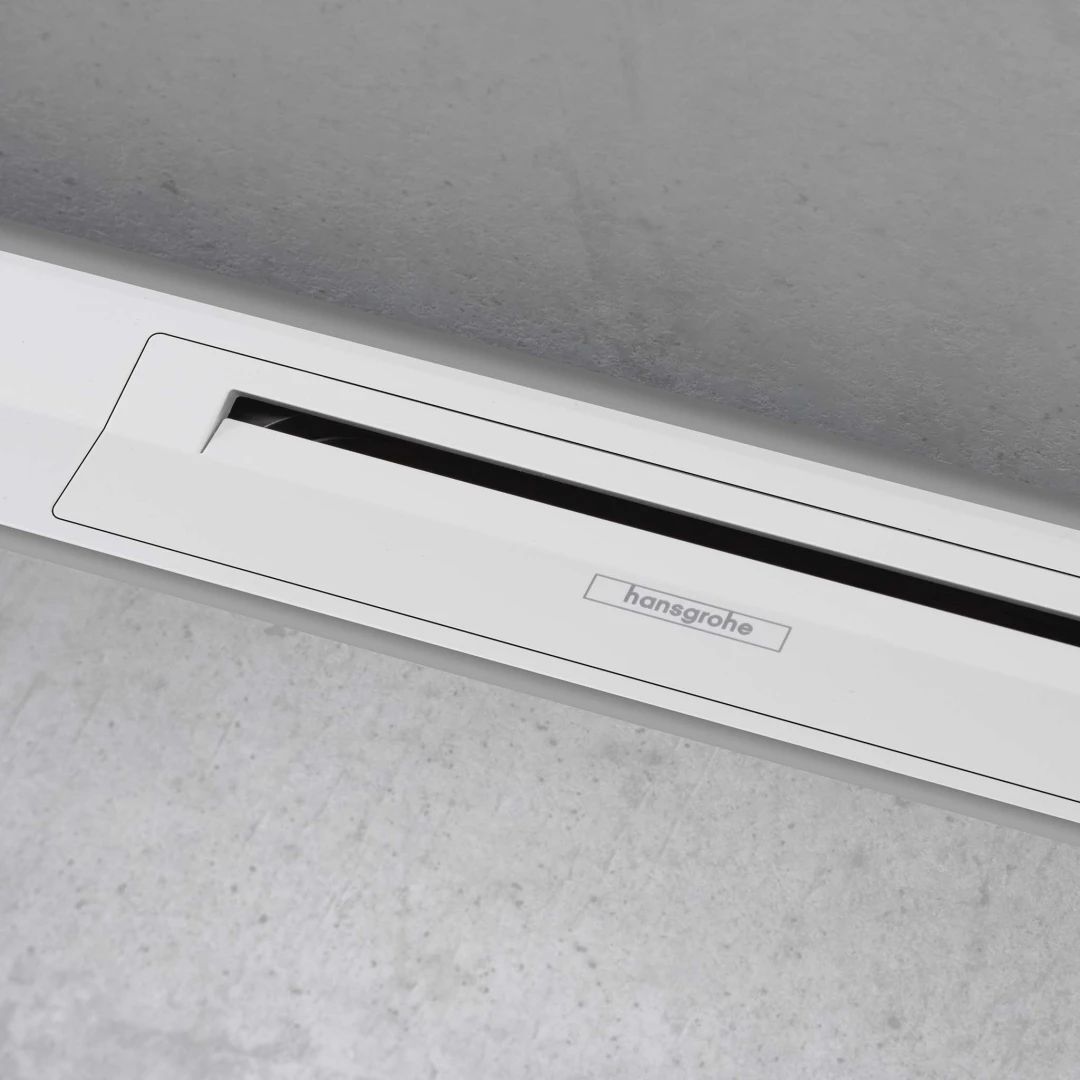 Внешний сливной элемент Hansgrohe Raindrain Flex 70 см настенный матовый белый 56050700